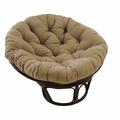 International Caravan 42 in. Rattan Papasan Chair with Solid Twill Cushion, Toffee 3312-TW-TF